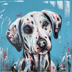 Patching Things Up II by Samantha Ellis - Original Painting on Box Canvas sized 30x30 inches. Available from Whitewall Galleries